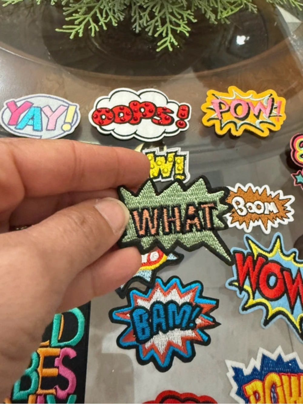 Patch -Embroidered Comic Word Patch Set - Multicolor - Picture 3 of 5